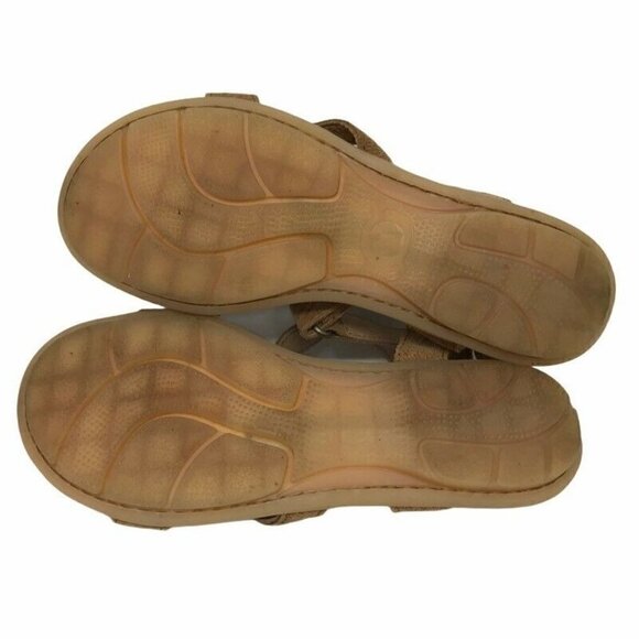 Born August Ankle Strap Flat Sandals Brown 6 - Picture 3 of 10